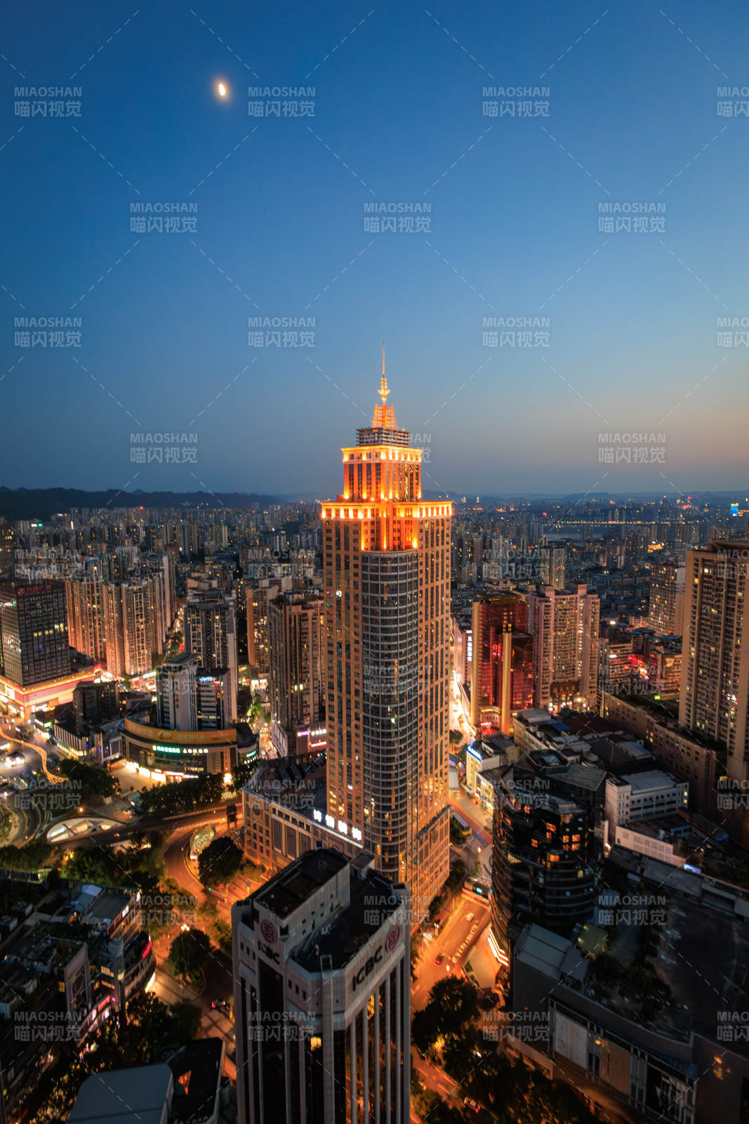 重慶城市夜景 高樓林立