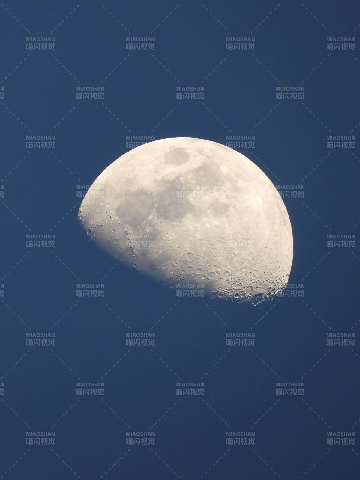 夜空中的半輪明月