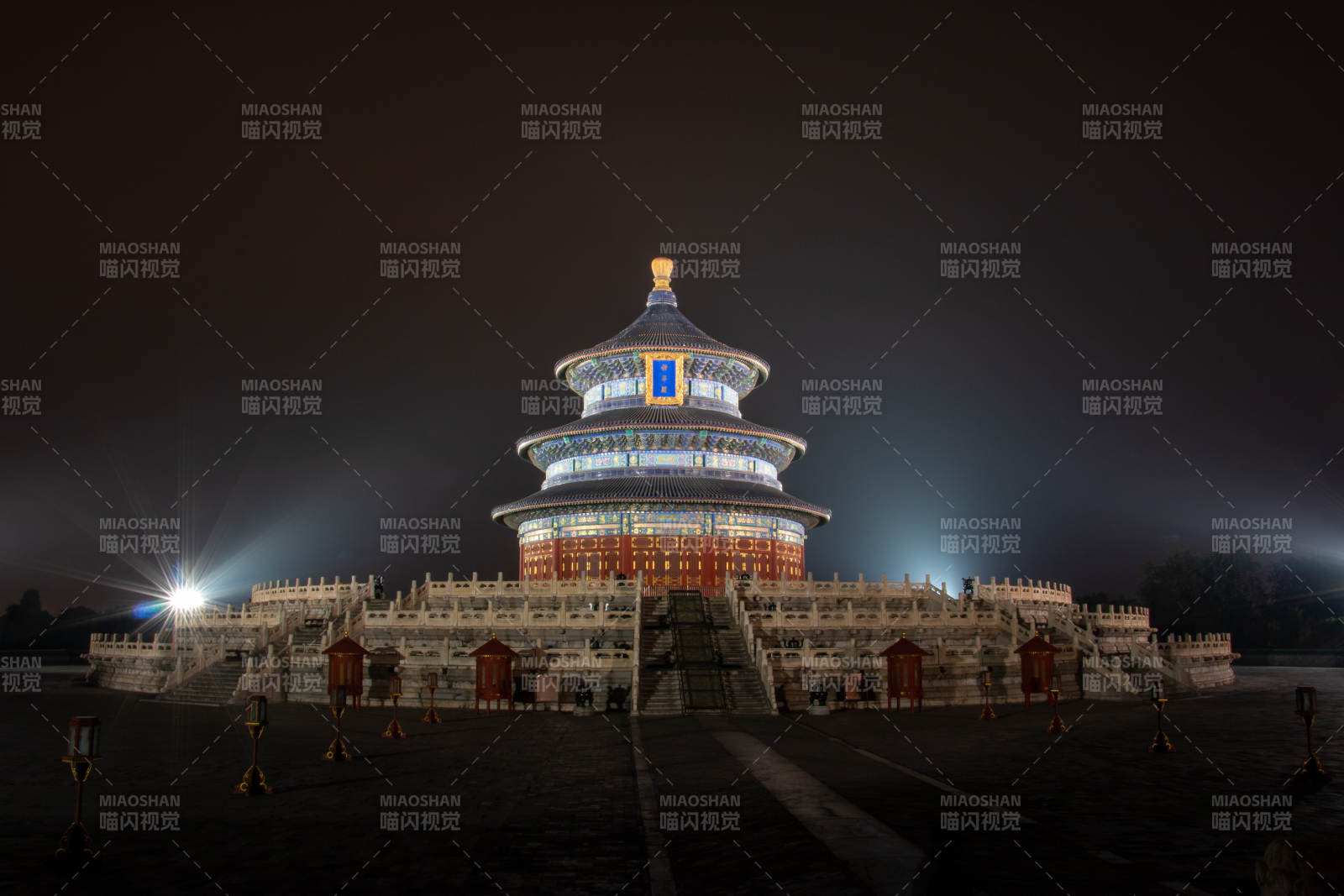 夜幕下的天壇祈年殿