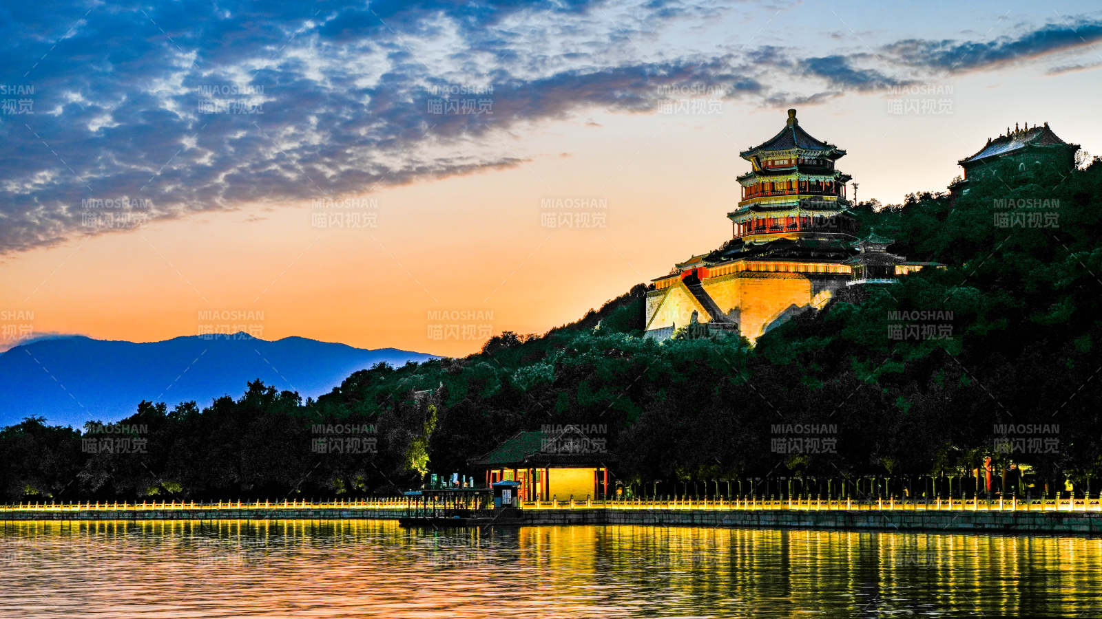 頤和園夕陽美景