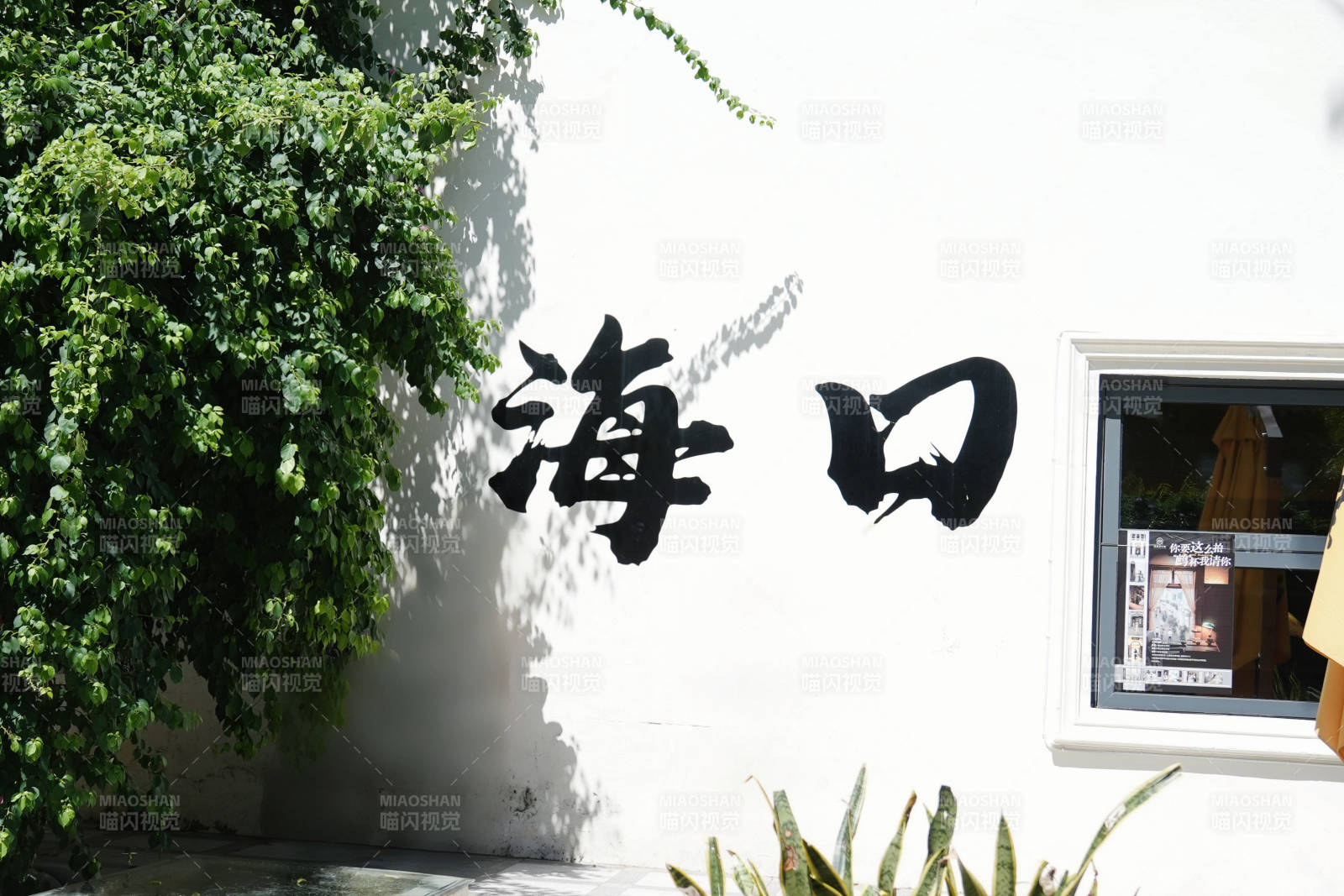 海口墻上的藝術(shù)字跡