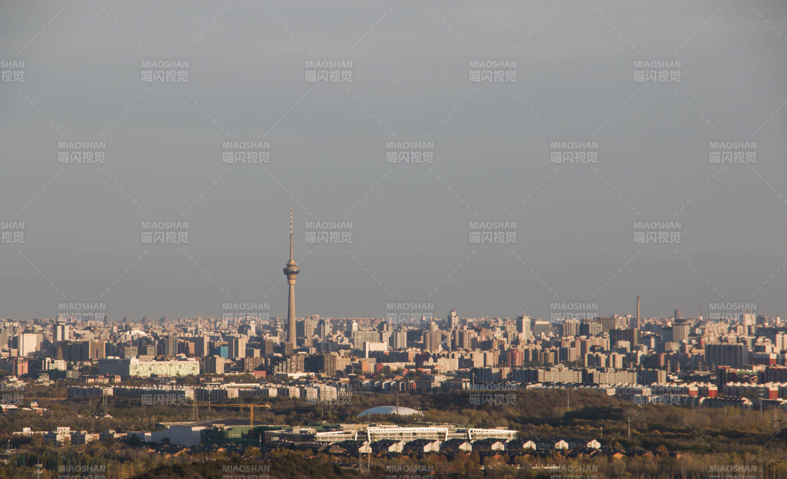 北京城市天際線與高塔遠景