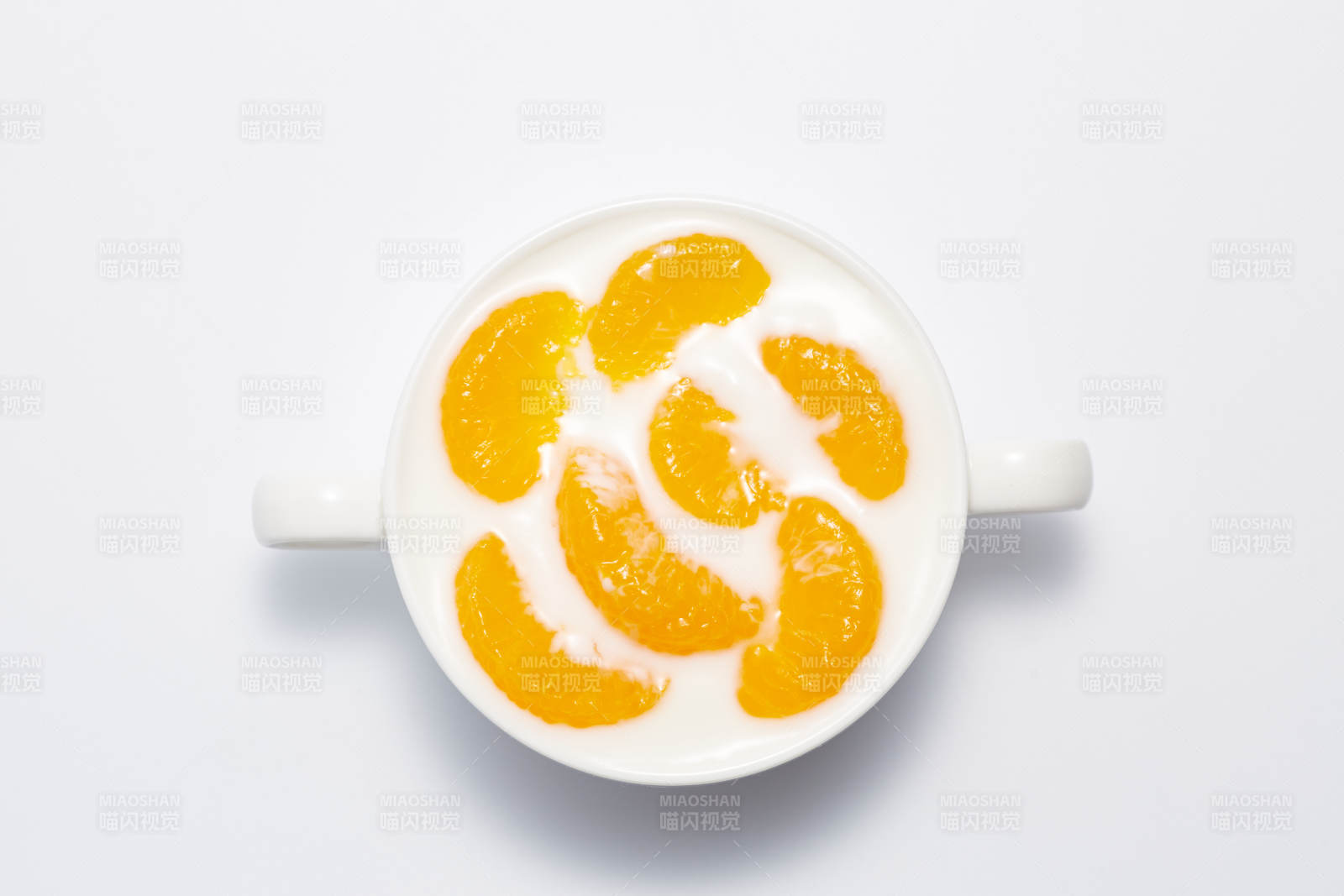 橙片酸奶杯
