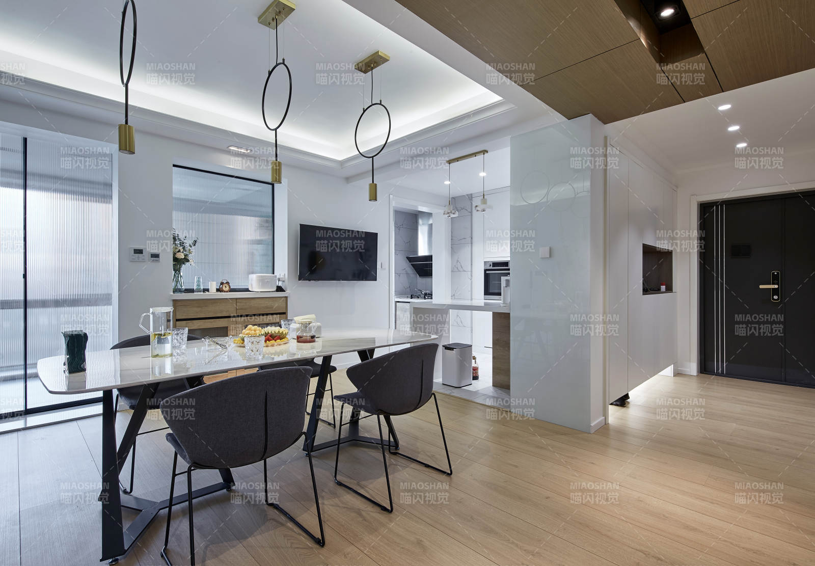現代簡約廚房餐廳設計