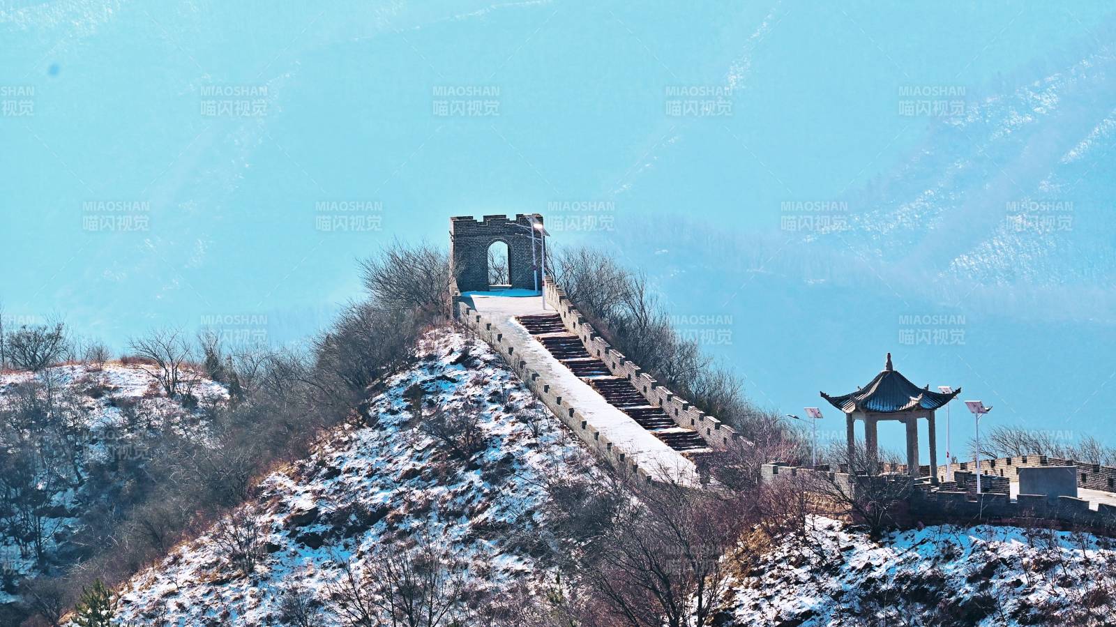河北長(zhǎng)城雪景 山河壯麗