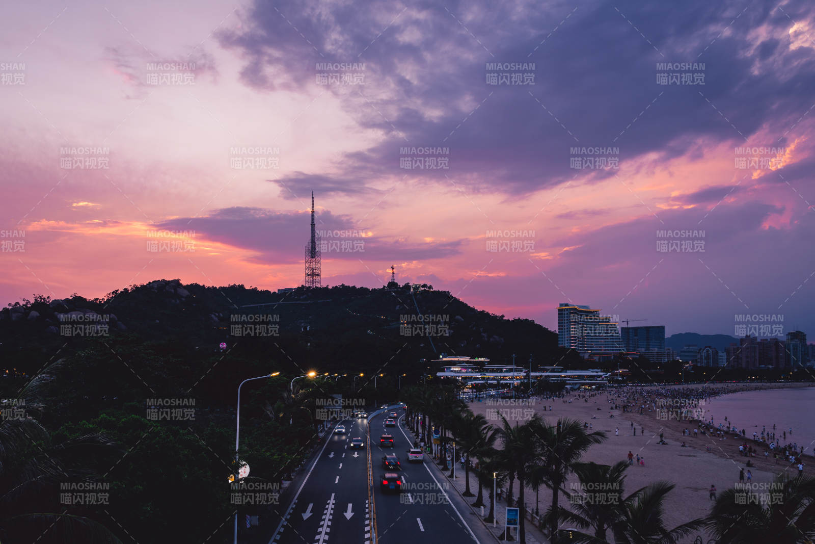 珠海，傍晚的情侶路