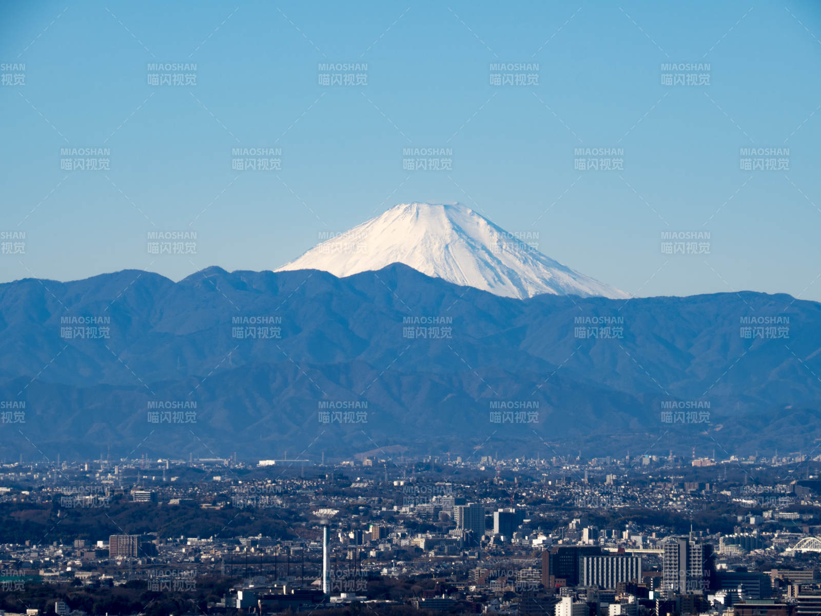富士山與城市景觀