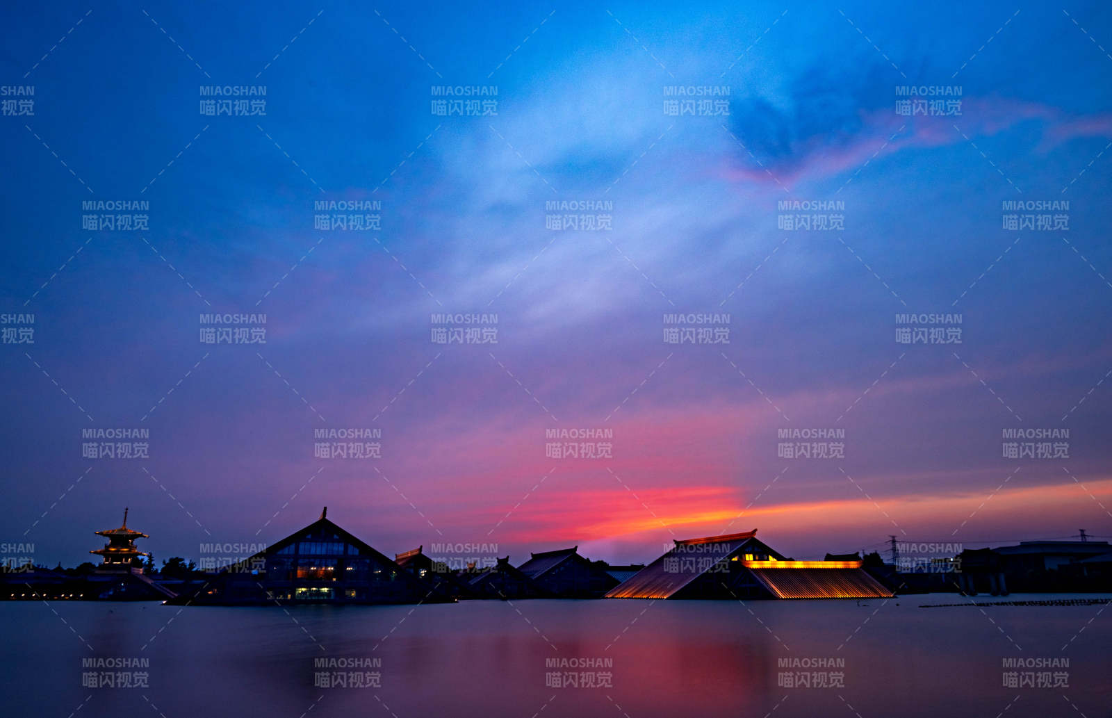 松江廣富林的黃昏美景