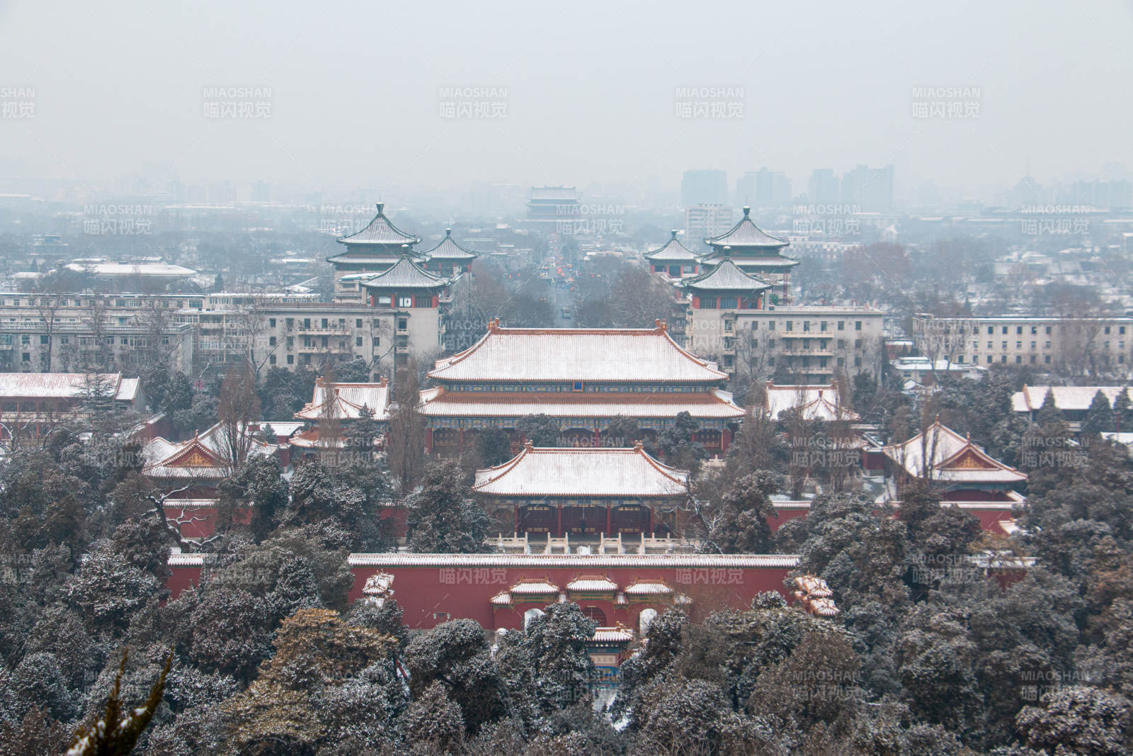 雪后故宮全景圖