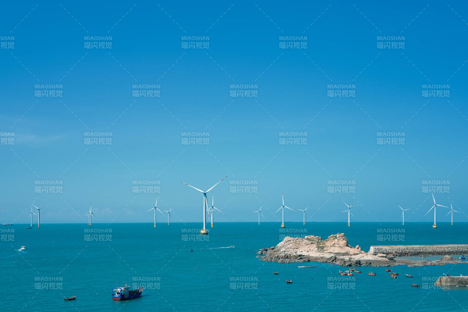 平潭海上風力發電場風光