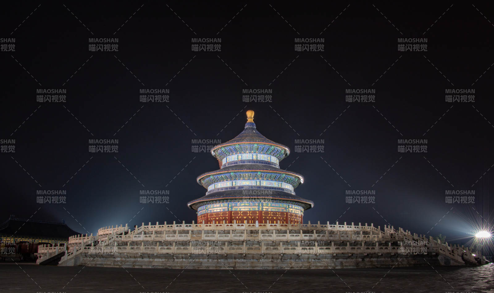 夜景中的天壇祈年殿