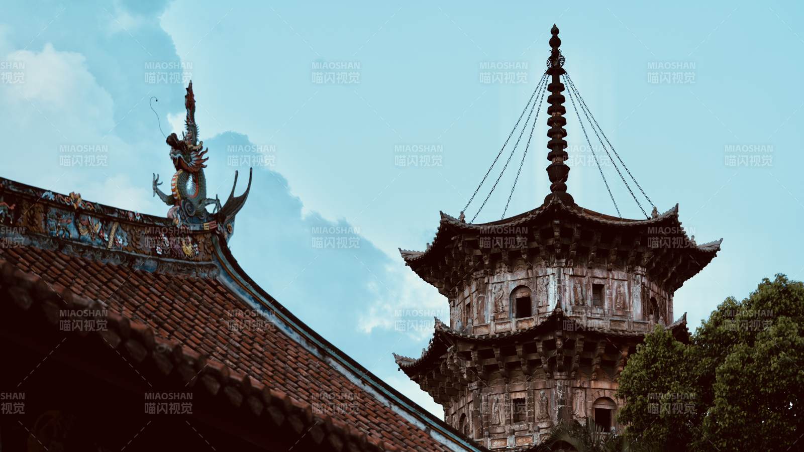 泉州開(kāi)元寺古塔與飛檐