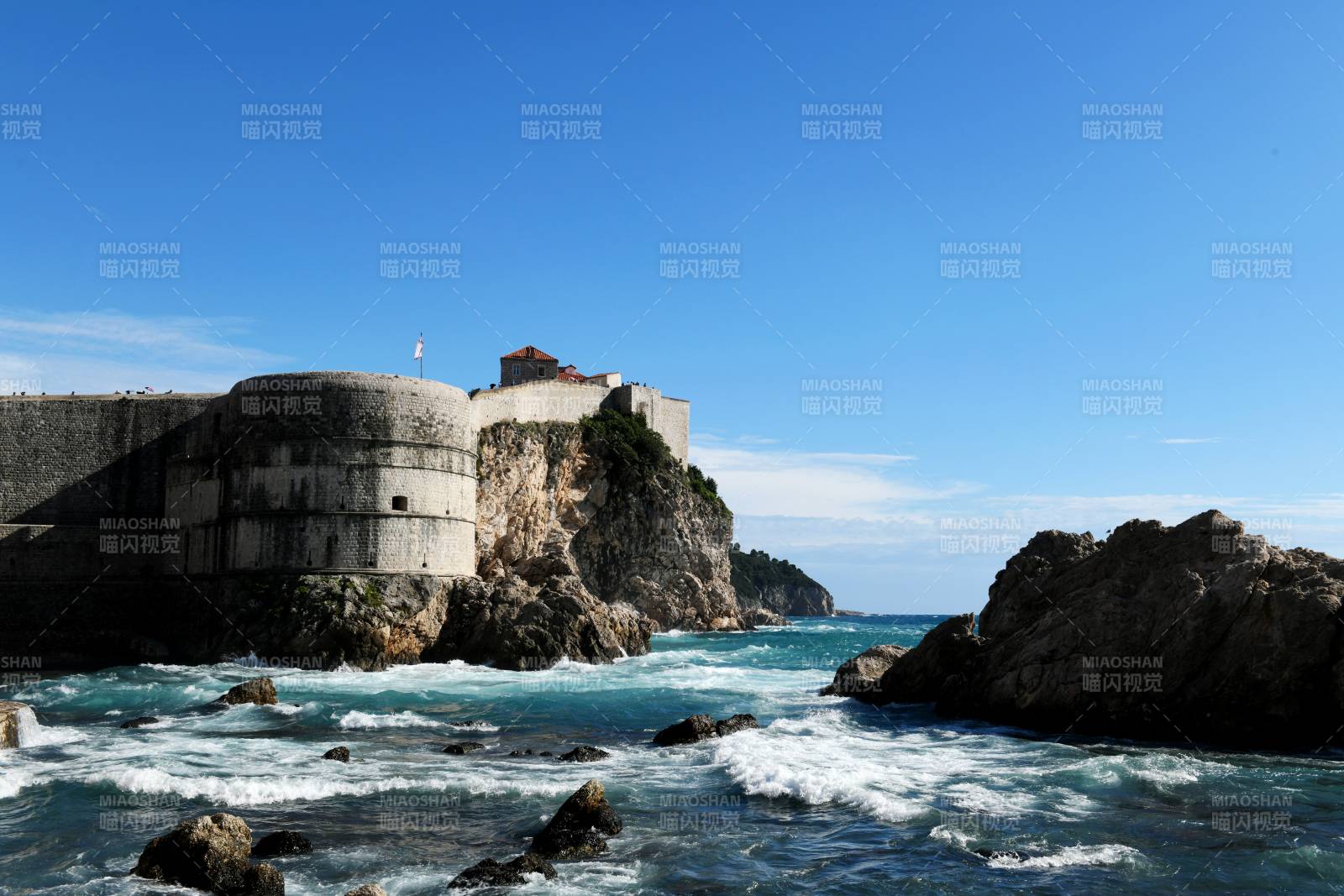 杜布羅夫尼克古城墻與海景