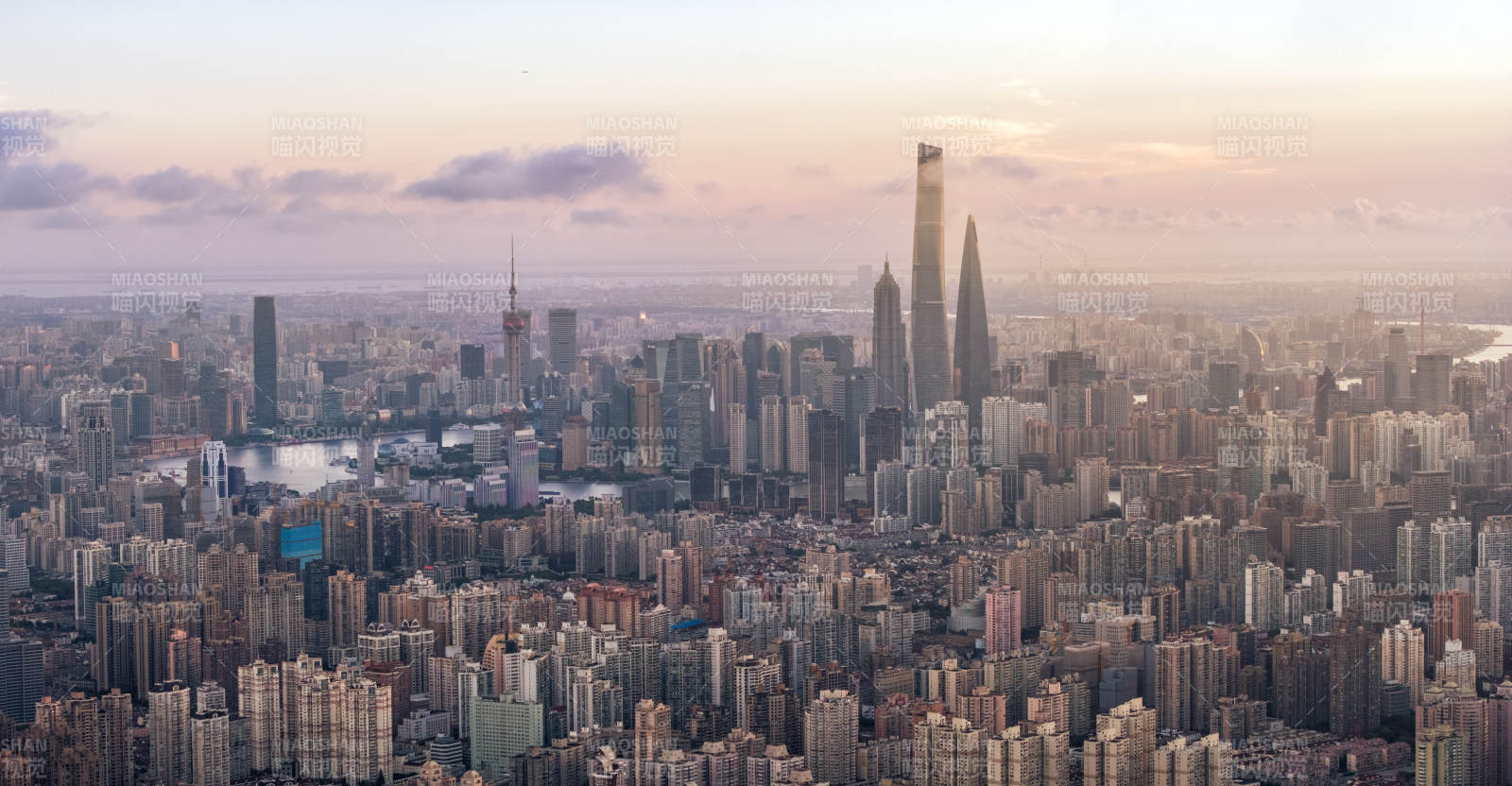 上海城市天際線全景