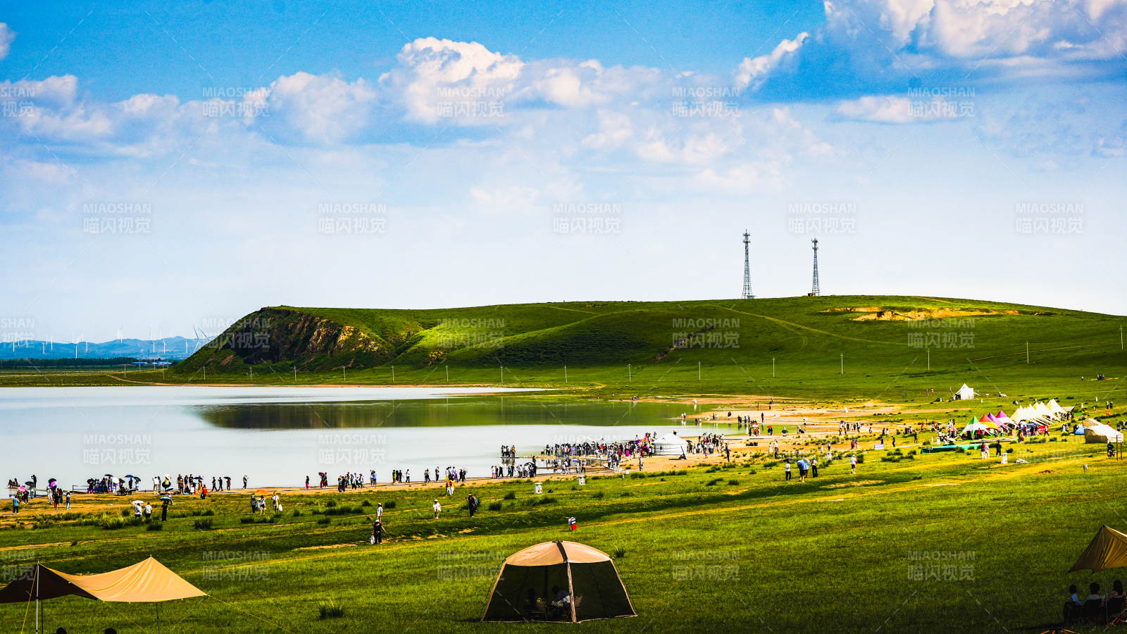 太仆寺旗牛奶湖畔露營美景