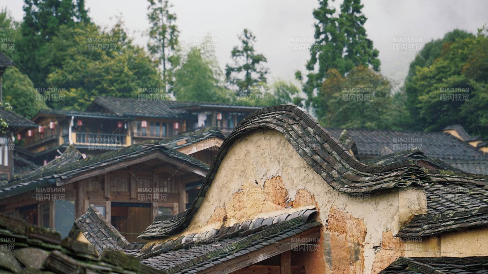 龍潭古村 霧中靜謐