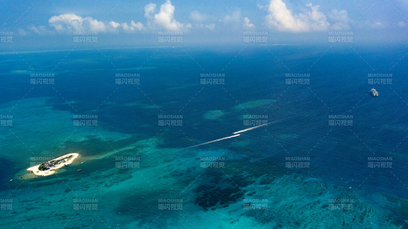西沙群島熱帶海島與珊瑚礁美景