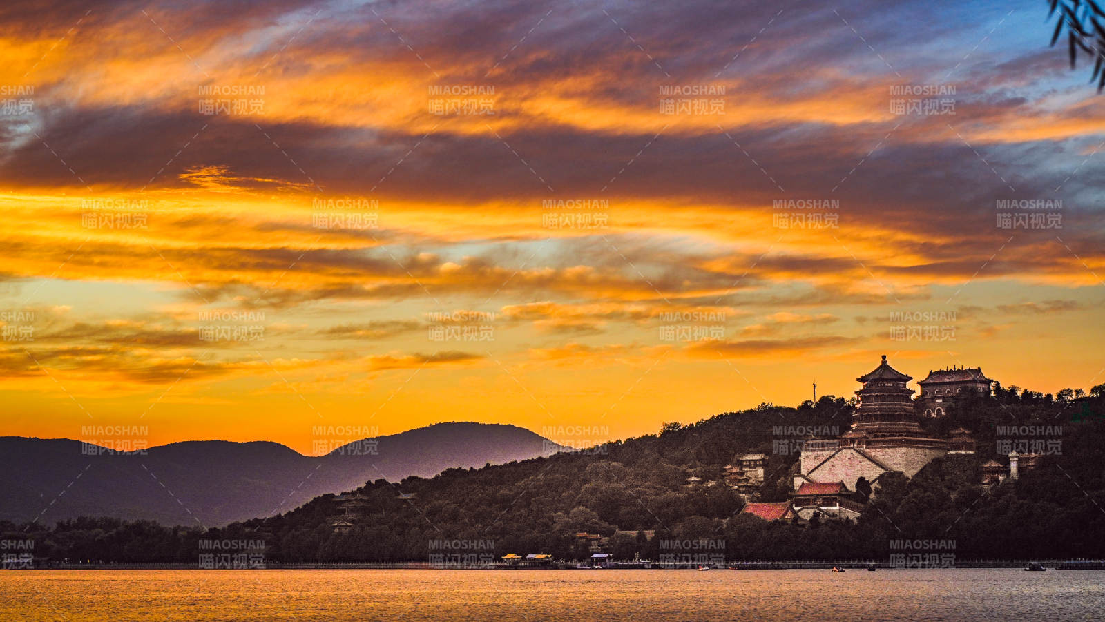 頤和園夕陽美景