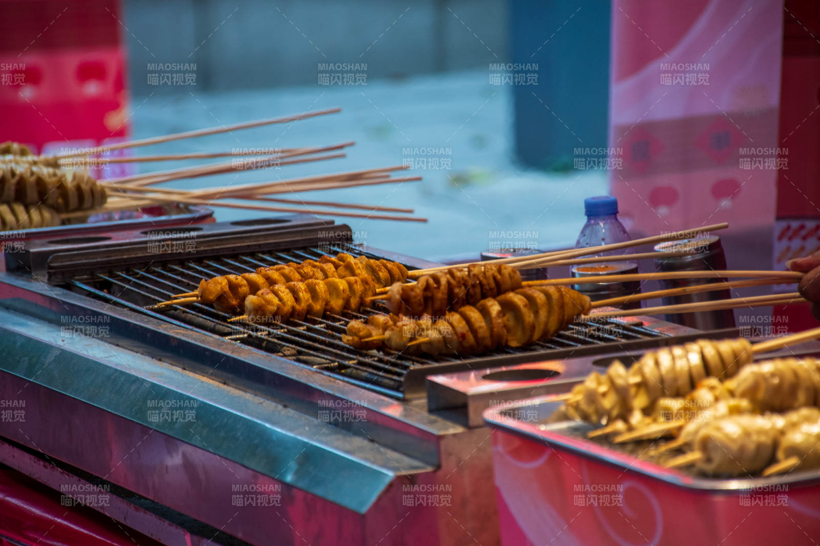 街頭燒烤美食特寫