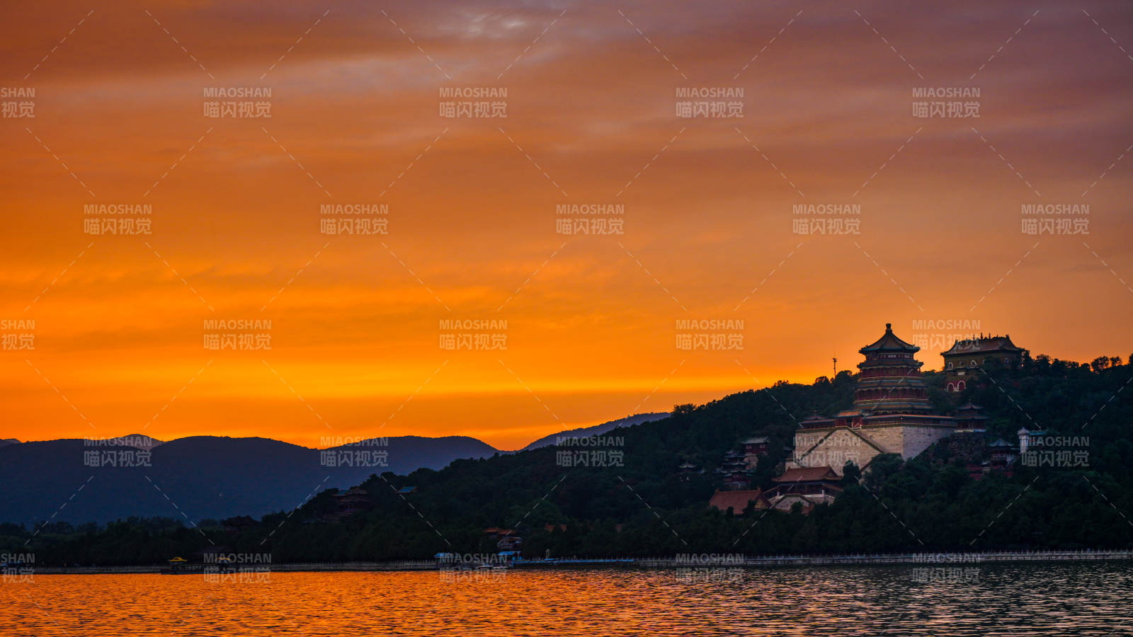 頤和園夕陽美景