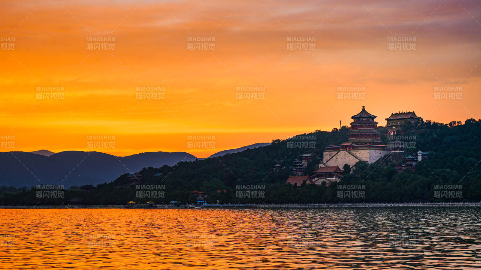 頤和園夕陽美景