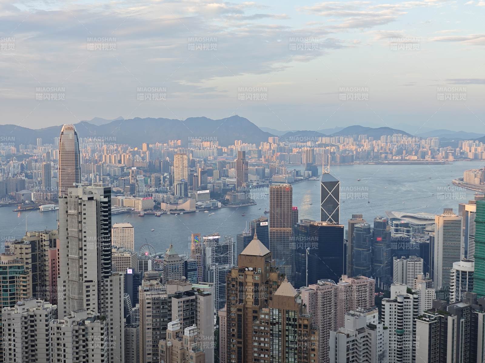 香港城市天際線全景