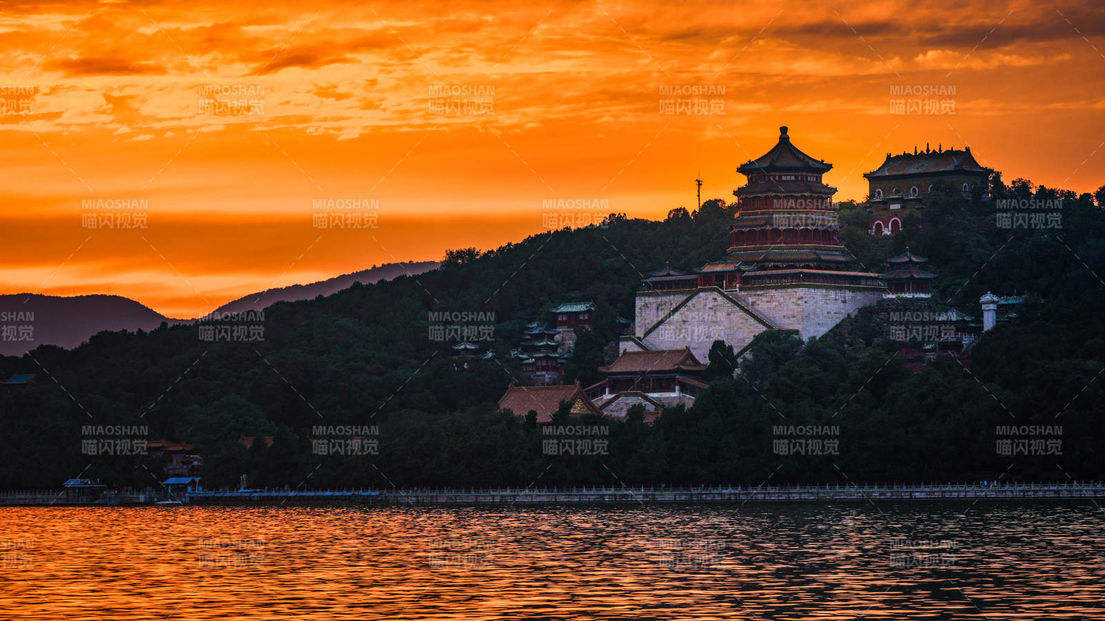 頤和園夕陽美景