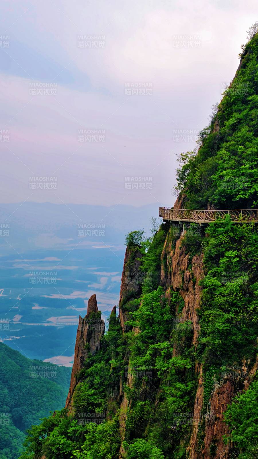 懸崖棧道 綠意盎然 鳳凰山