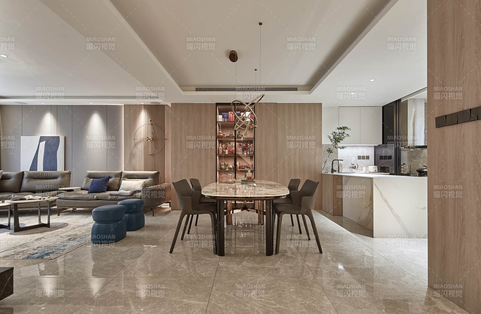 現(xiàn)代簡約客廳餐廳設(shè)計