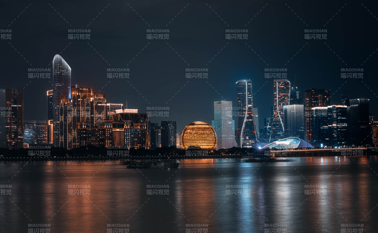 杭州錢塘江CBD夜景