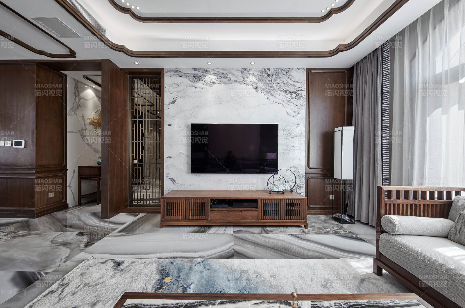 現代中式客廳設計