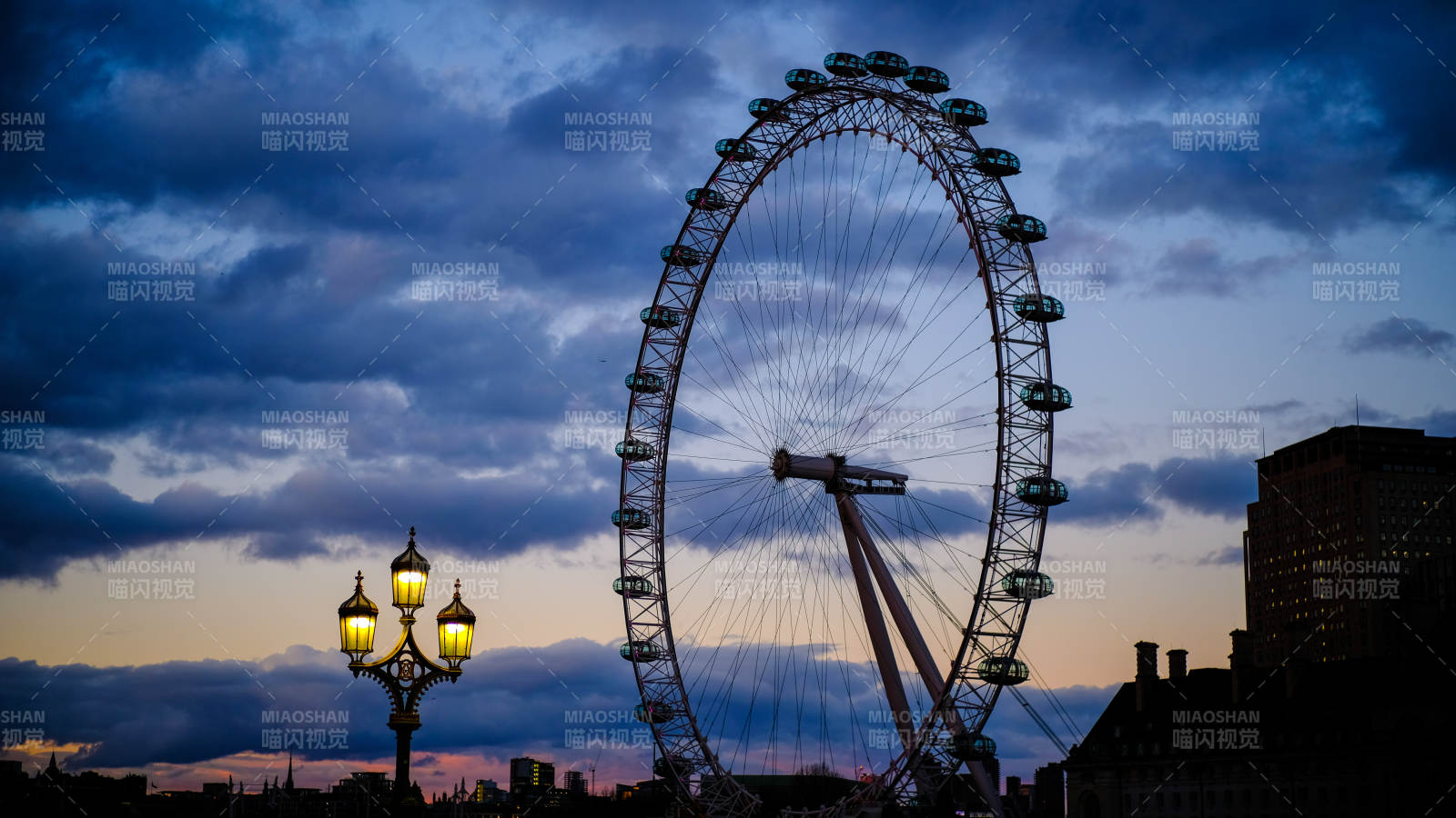 英國倫敦眼夜景