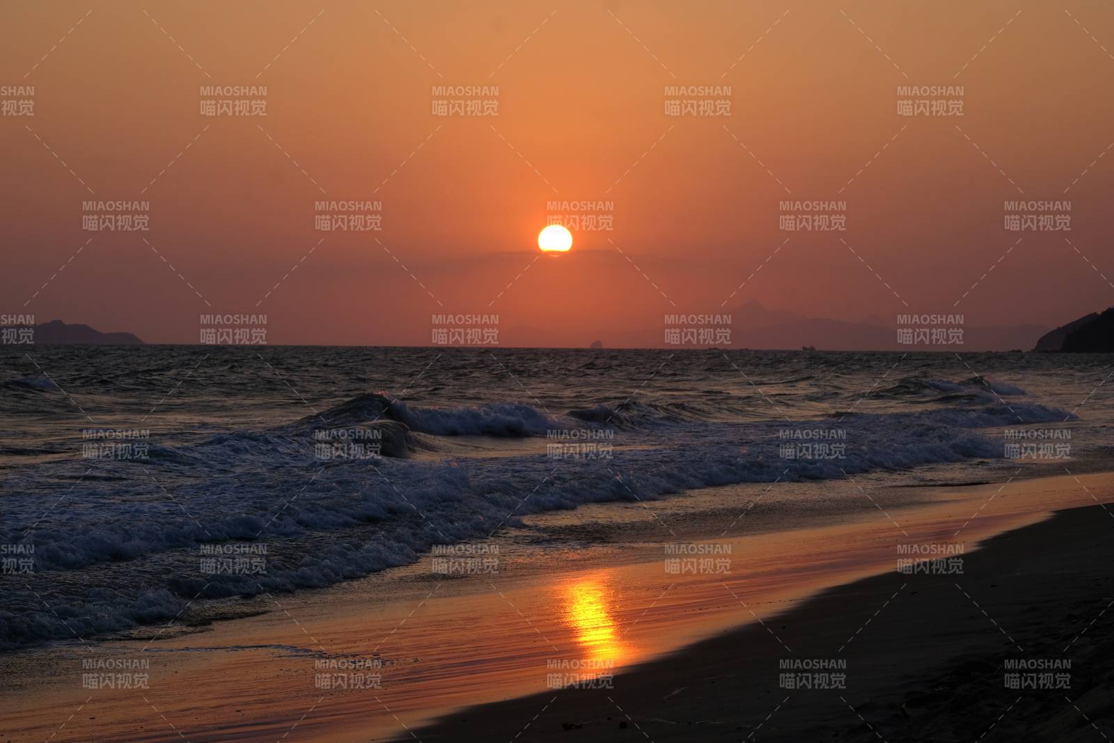 汕尾金町灣夕陽美景