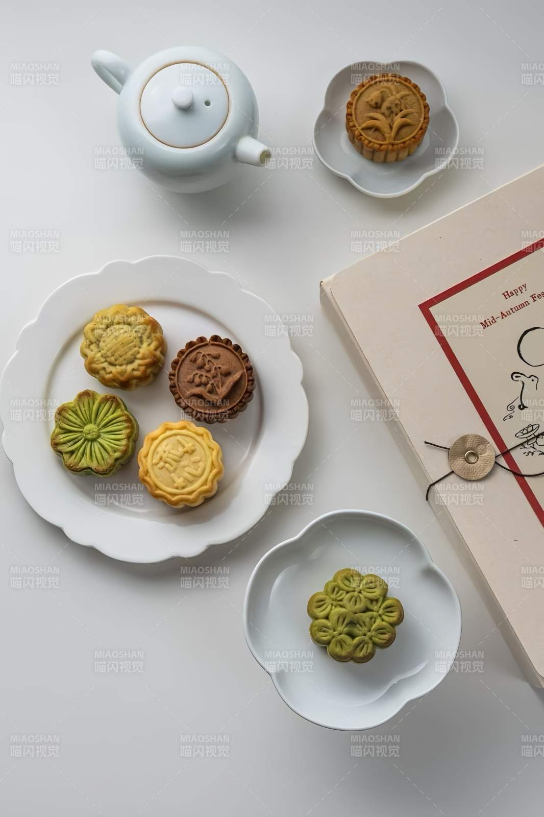 中秋月餅茶點(diǎn)圖