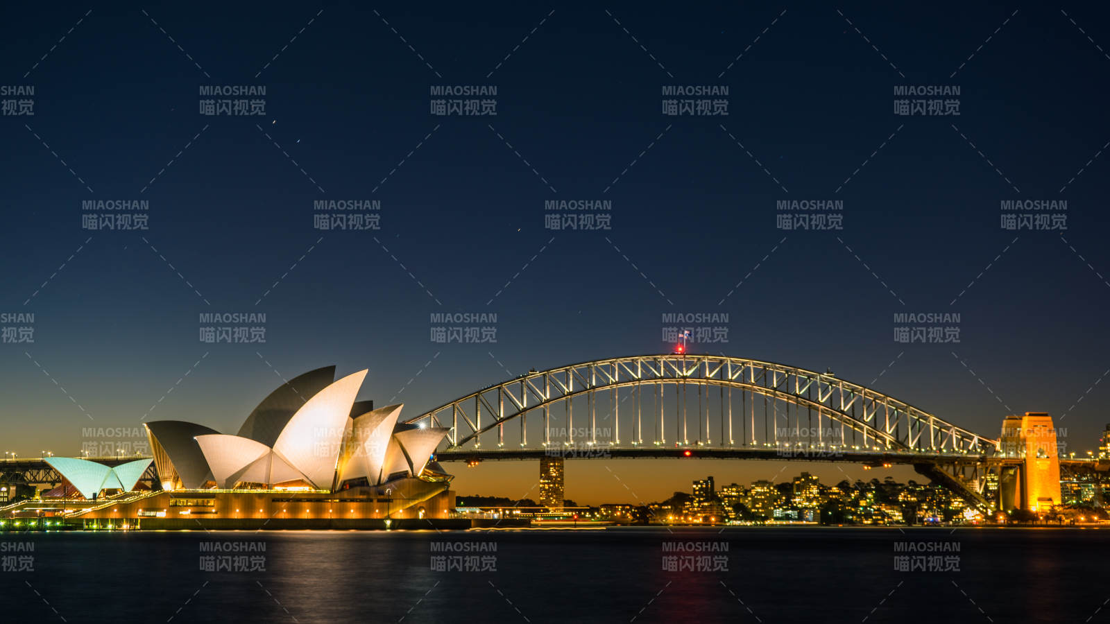 悉尼夜景歌劇院與大橋