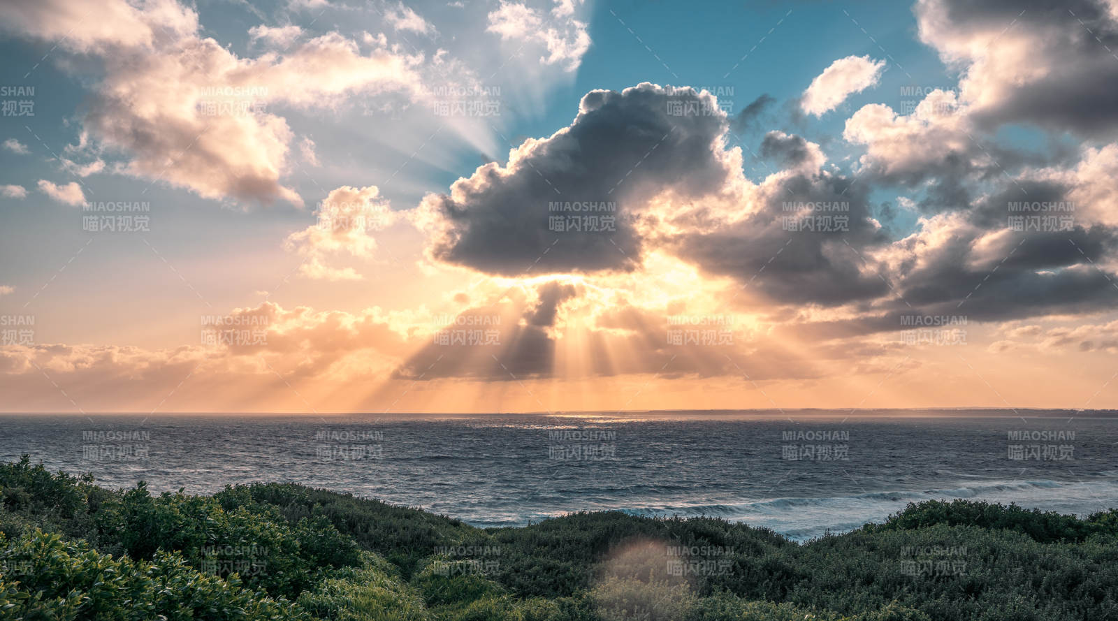 墨爾本菲利普島雨后晚霞