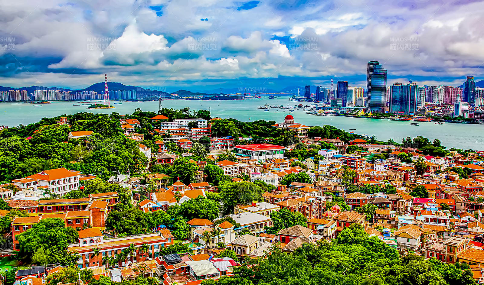 鼓浪嶼風光（遠眺廈門的名片_鼓浪嶼）