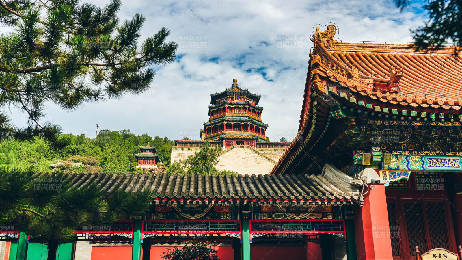 頤和園古建筑風光