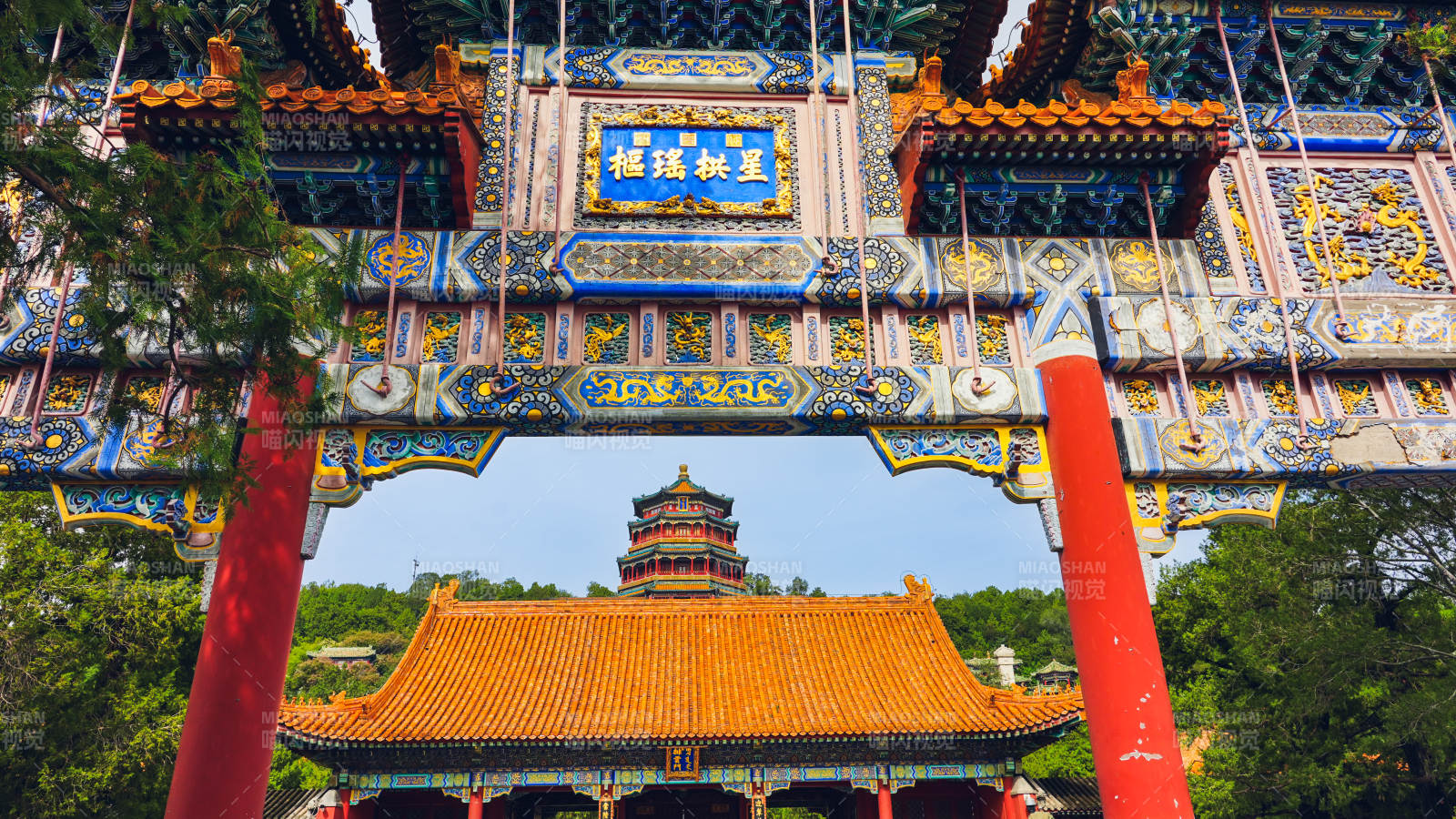北京頤和園長(zhǎng)廊美景