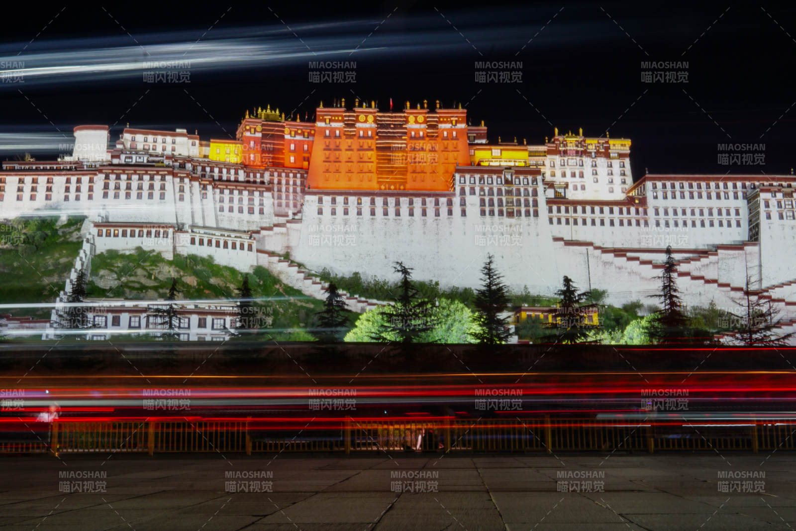 西藏布達拉宮夜景