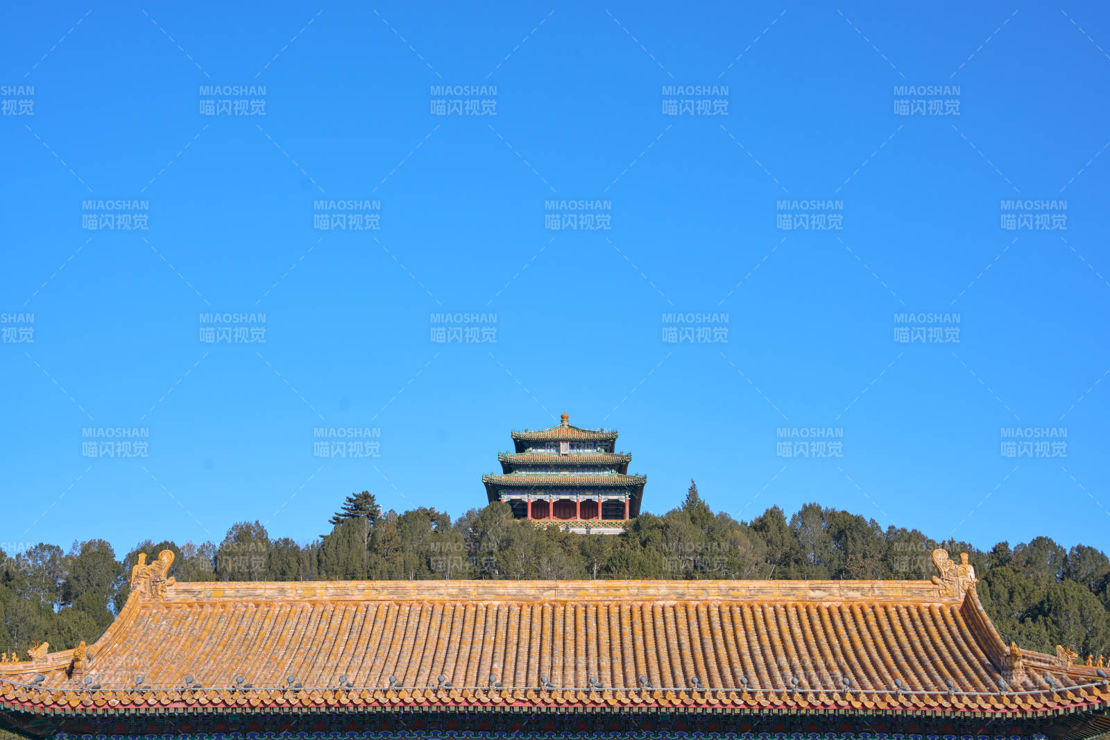 故宮遠(yuǎn)眺景山遠(yuǎn)景