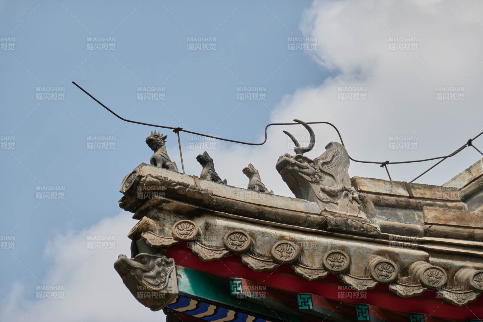 古建筑屋脊獸雕