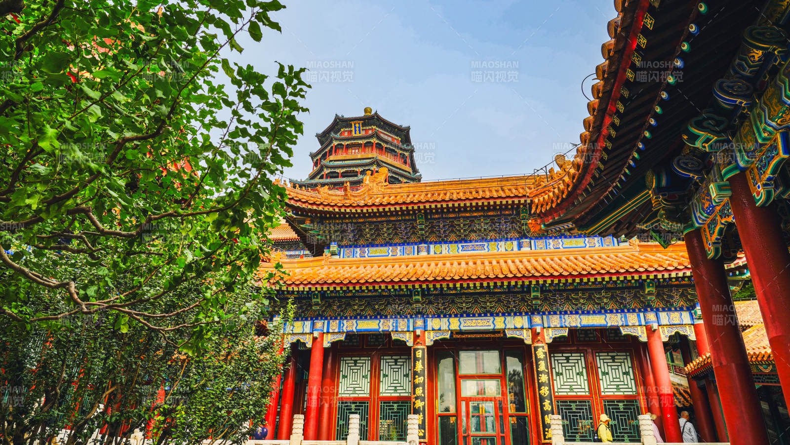 頤和園佛香閣古建筑風光