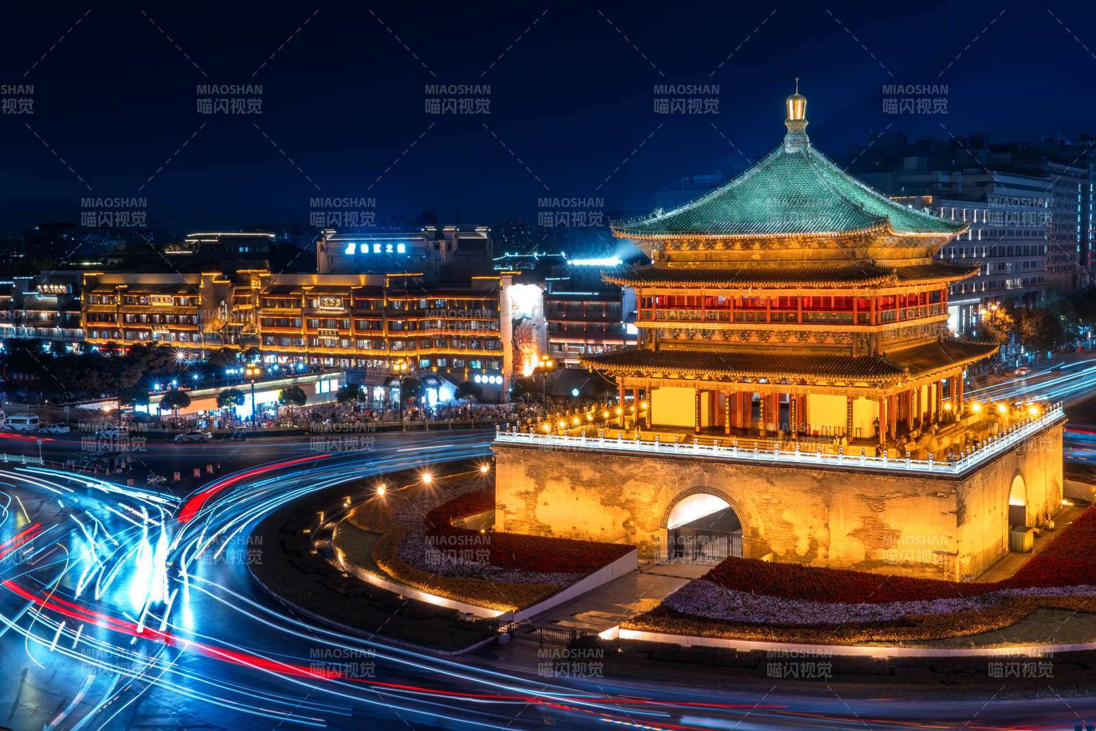 西安歷史古建筑西安鐘樓