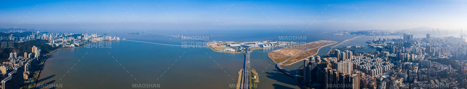 港珠澳城市天際線全景