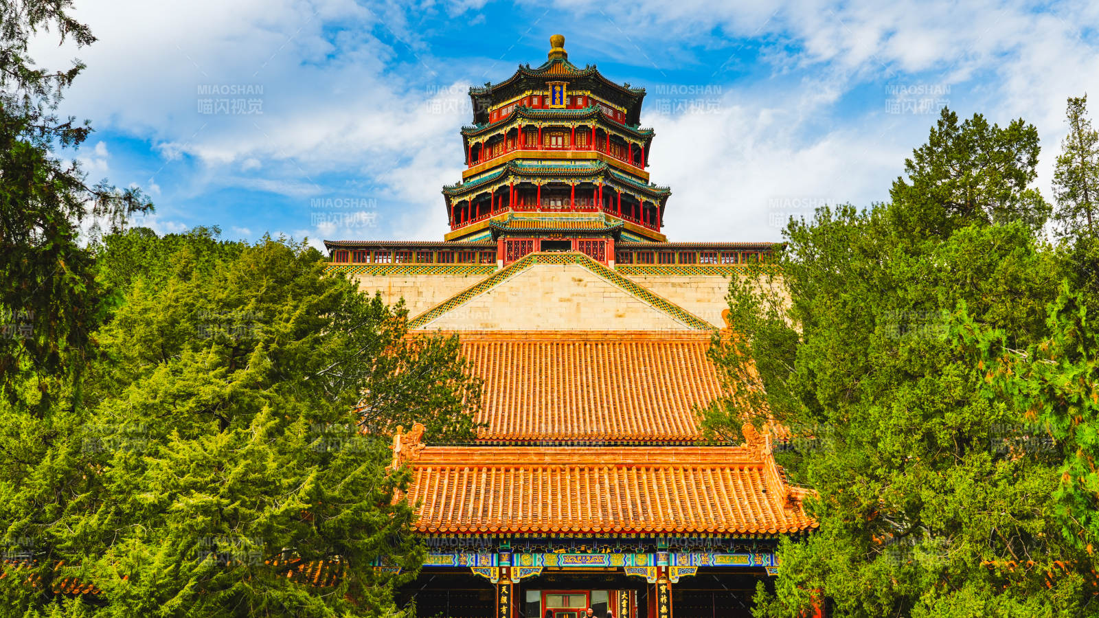 北京頤和園佛香閣美景