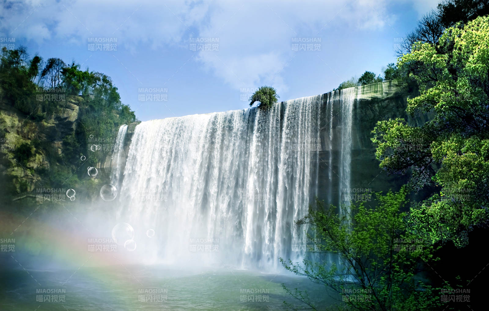 萬州大瀑布彩虹美景