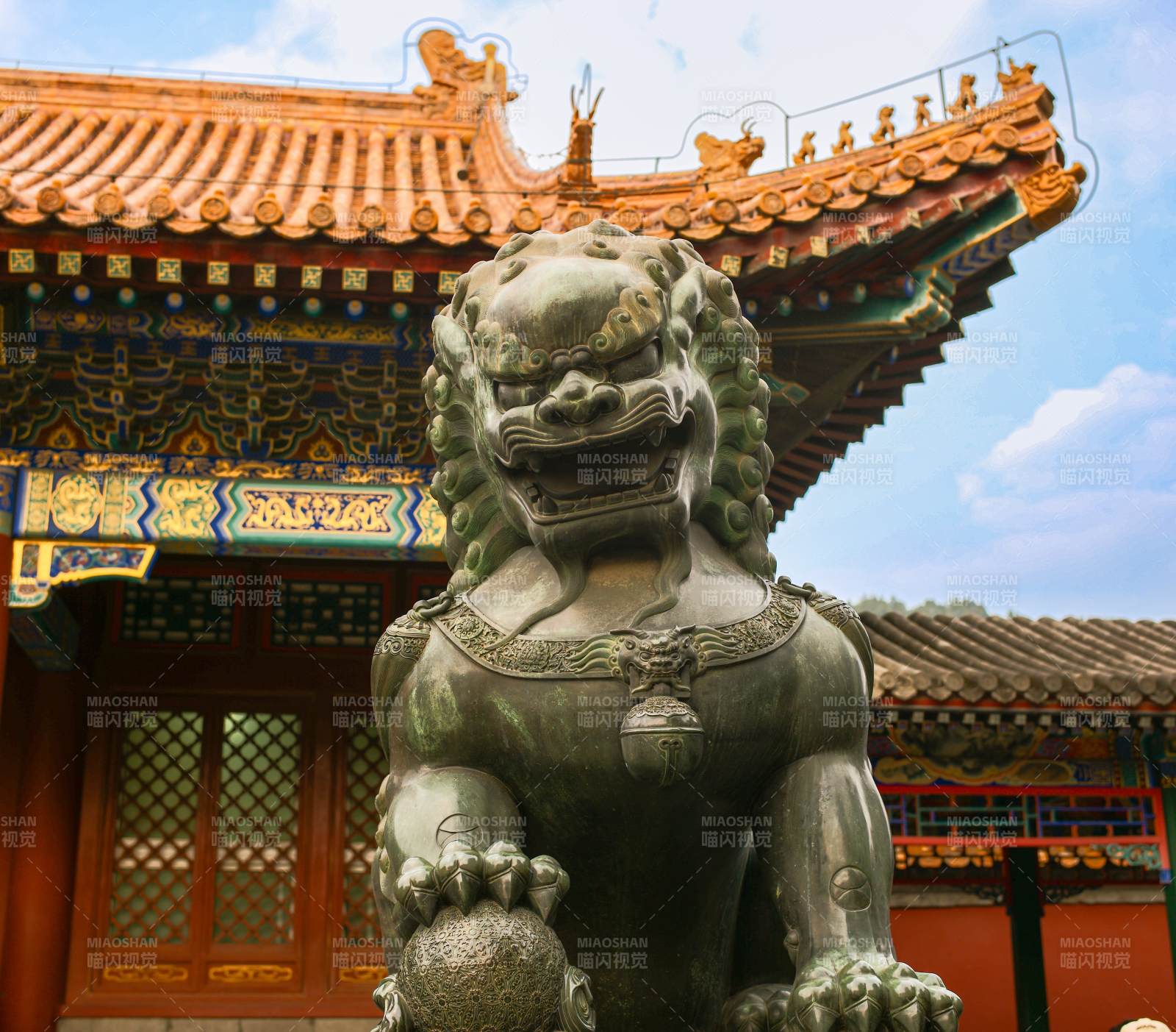 排云殿石獅守門