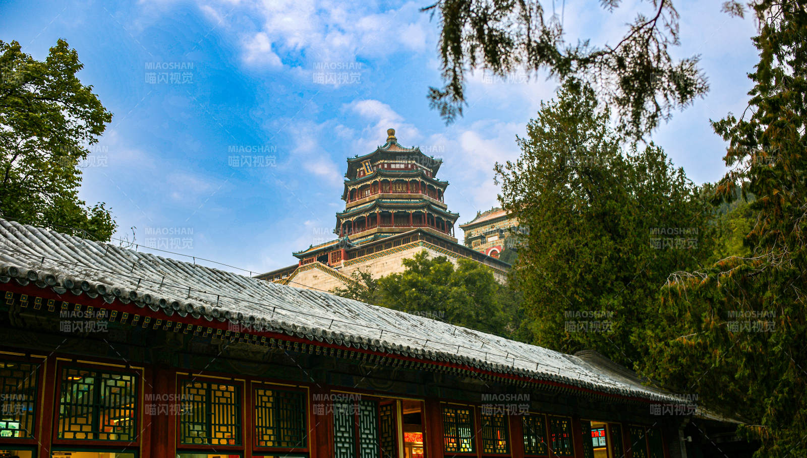 頤和園佛香閣—古塔映翠林