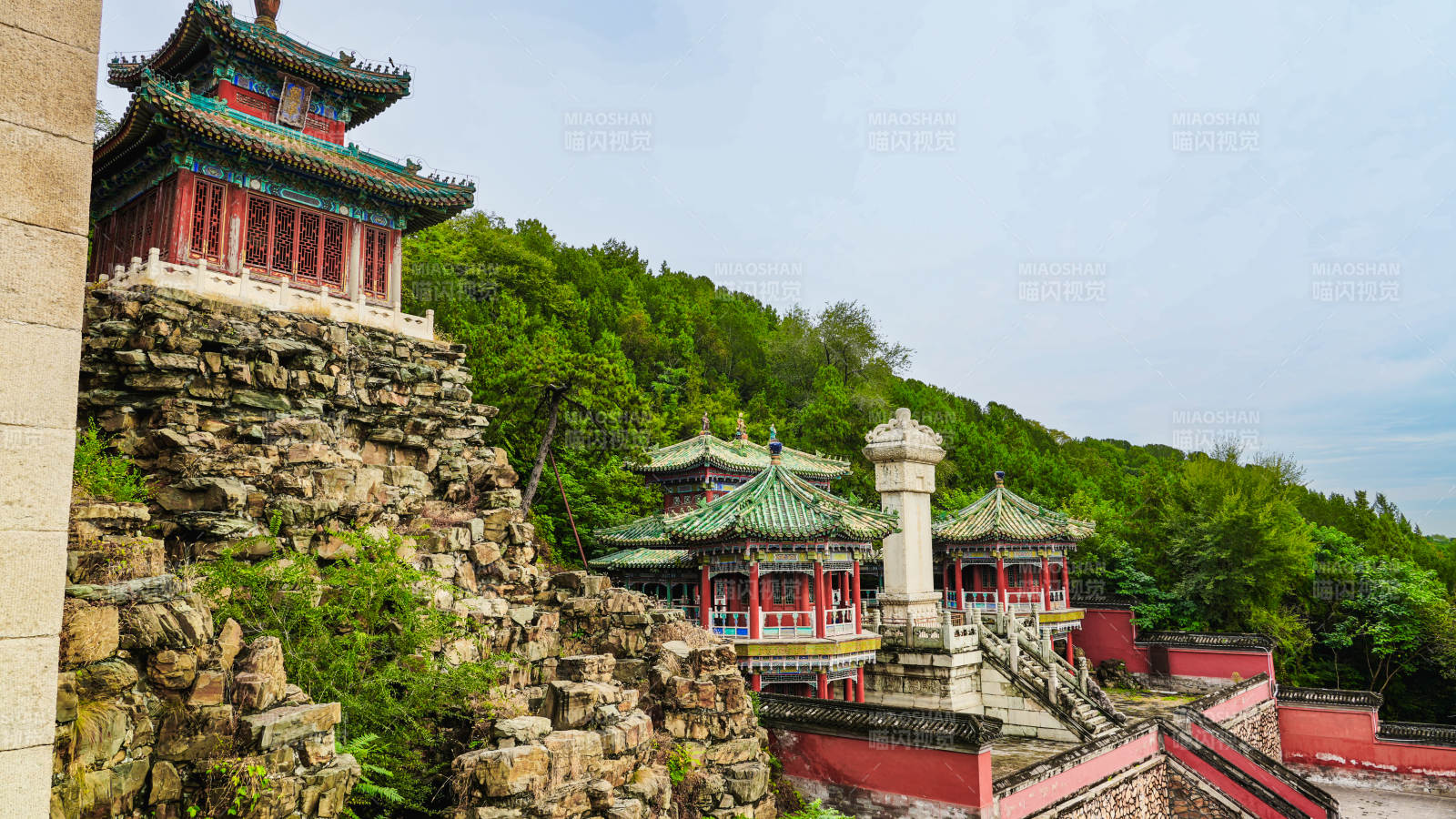 頤和園佛香閣古建筑山景圖